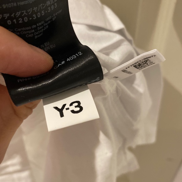 Y3 Yohji yamamoto white tee with zipper pouch - Picture 6 of 6